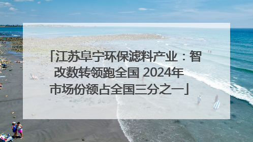 江苏阜宁环保滤料产业：智改数转领跑全国 2024年市场份额占全国三分之一