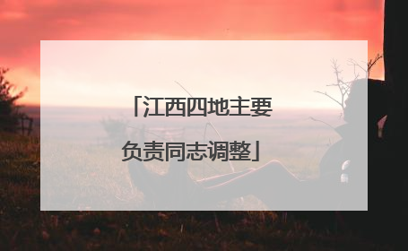 江西四地主要负责同志调整