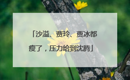 沙溢、贾玲、贾冰都瘦了，压力给到沈腾