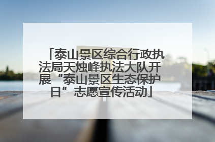 泰山景区综合行政执法局天烛峰执法大队开展“泰山景区生态保护日”志愿宣传活动