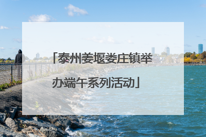 泰州姜堰娄庄镇举办端午系列活动