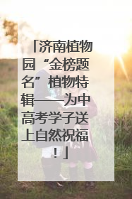 济南植物园“金榜题名”植物特辑——为中高考学子送上自然祝福！