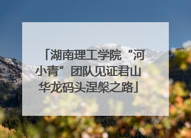 湖南理工学院“河小青”团队见证君山华龙码头涅槃之路