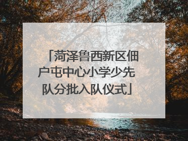 菏泽鲁西新区佃户屯中心小学少先队分批入队仪式