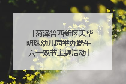 菏泽鲁西新区天华明珠幼儿园举办端午六一双节主题活动