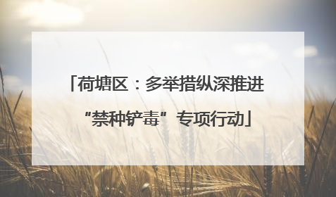 荷塘区：多举措纵深推进“禁种铲毒”专项行动