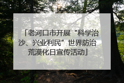 老河口市开展“科学治沙、兴业利民”世界防治荒漠化日宣传活动