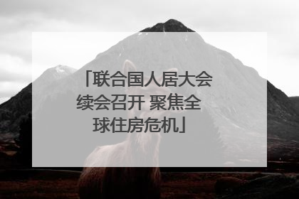联合国人居大会续会召开 聚焦全球住房危机