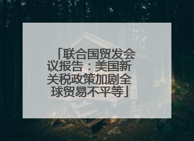联合国贸发会议报告：美国新关税政策加剧全球贸易不平等
