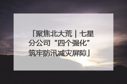聚焦北大荒｜七星分公司“四个强化”筑牢防汛减灾屏障