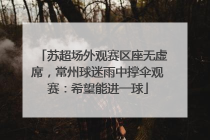 苏超场外观赛区座无虚席，常州球迷雨中撑伞观赛：希望能进一球