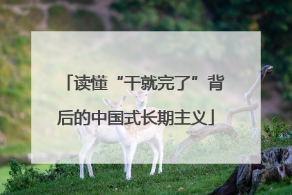 读懂“干就完了”背后的中国式长期主义