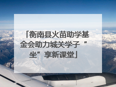 衡南县火苗助学基金会助力城关学子“坐”享新课堂