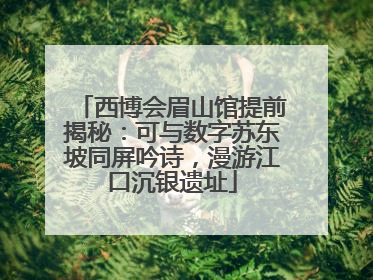 西博会眉山馆提前揭秘：可与数字苏东坡同屏吟诗，漫游江口沉银遗址