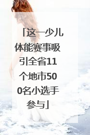 这一少儿体能赛事吸引全省11个地市500名小选手参与