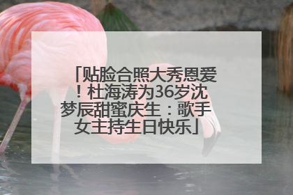 贴脸合照大秀恩爱！杜海涛为36岁沈梦辰甜蜜庆生：歌手女主持生日快乐
