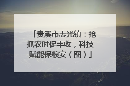 贵溪市志光镇：抢抓农时促丰收，科技赋能保粮安（图）