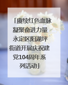 赓续红色血脉 凝聚奋进力量 永定区阳湖坪街道开展庆祝建党104周年系列活动