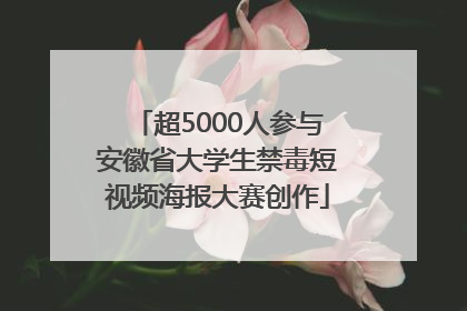 超5000人参与安徽省大学生禁毒短视频海报大赛创作