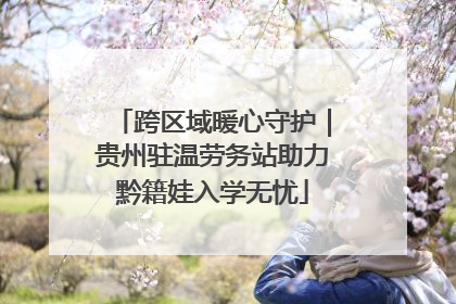 跨区域暖心守护｜贵州驻温劳务站助力黔籍娃入学无忧