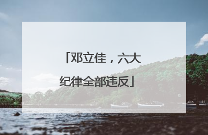 邓立佳，六大纪律全部违反