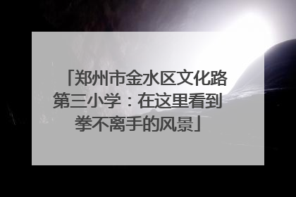 郑州市金水区文化路第三小学：在这里看到拳不离手的风景