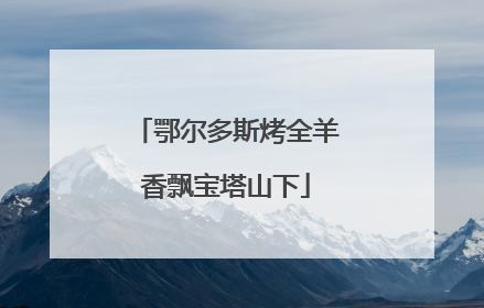 鄂尔多斯烤全羊香飘宝塔山下