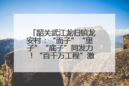 韶关武江龙归镇龙安村：“面子”“里子”“底子”同发力！“百千万工程”激活乡村新动能