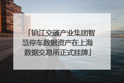镇江交通产业集团智慧停车数据资产在上海数据交易所正式挂牌