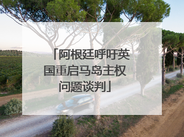 阿根廷呼吁英国重启马岛主权问题谈判