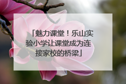 魅力课堂！乐山实验小学让课堂成为连接家校的桥梁