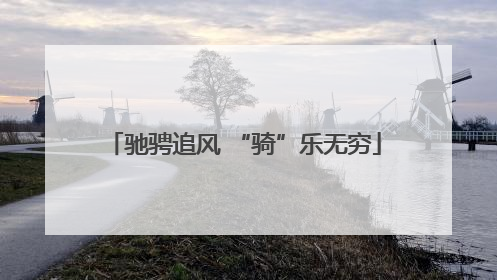 驰骋追风 “骑”乐无穷