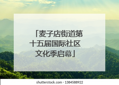 麦子店街道第十五届国际社区文化季启幕
