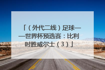 （外代二线）足球——世界杯预选赛：比利时胜威尔士（3）