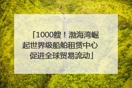 1000艘！渤海湾崛起世界级船舶租赁中心 促进全球贸易流动