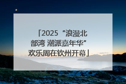 2025“浪漫北部湾 潮派嘉年华”欢乐周在钦州开幕