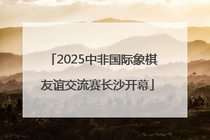 2025中非国际象棋友谊交流赛长沙开幕