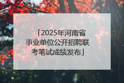 2025年河南省事业单位公开招聘联考笔试成绩发布
