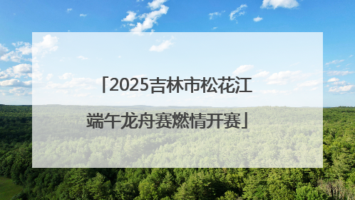 2025吉林市松花江端午龙舟赛燃情开赛