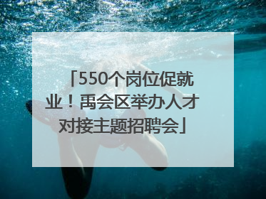 550个岗位促就业！禹会区举办人才对接主题招聘会