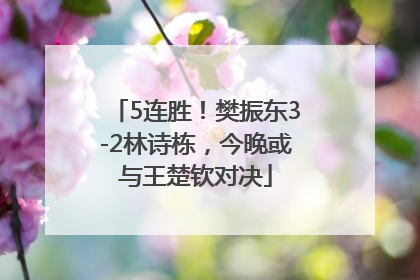 5连胜！樊振东3-2林诗栋，今晚或与王楚钦对决