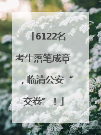 6122名考生落笔成章，临清公安“交卷”！