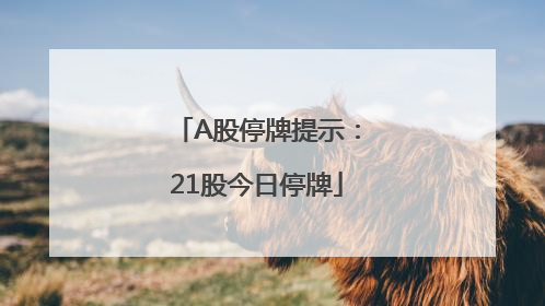 A股停牌提示：21股今日停牌