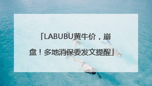 LABUBU黄牛价，崩盘！多地消保委发文提醒